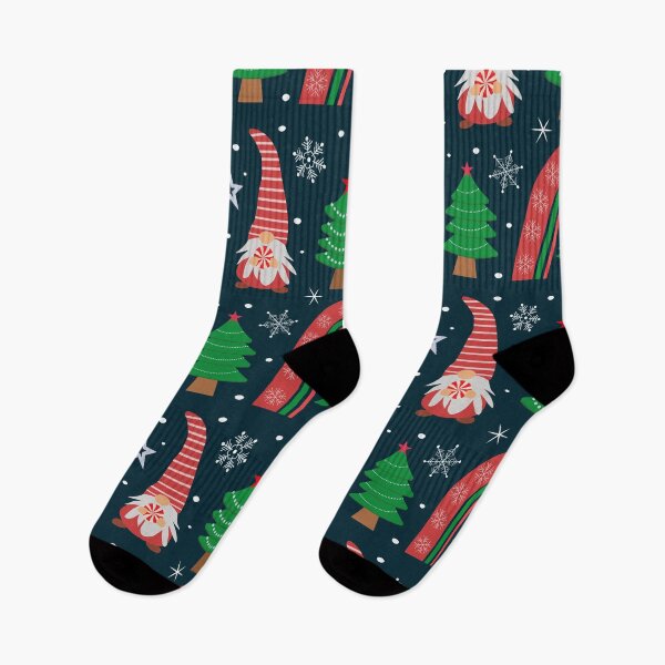 Item preview, Christmas Gnomes with boho rainbow and trees pattern  designed and sold by Yasminepatterns .