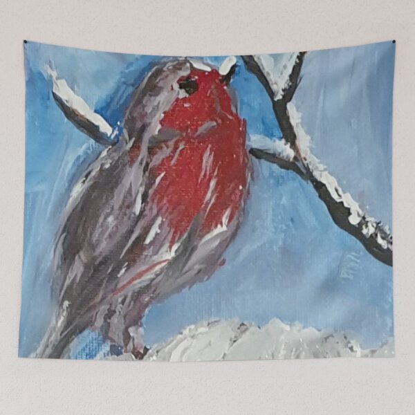 Item preview, Winter Christmas robin designed and sold by WorldOfWendyArt.