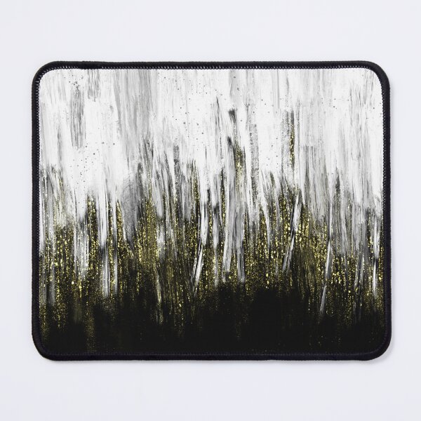 Item preview, Abstract white, black and gold painting designed and sold by Printpix.