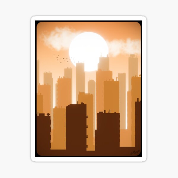 2d Art - Sunny City Sticker