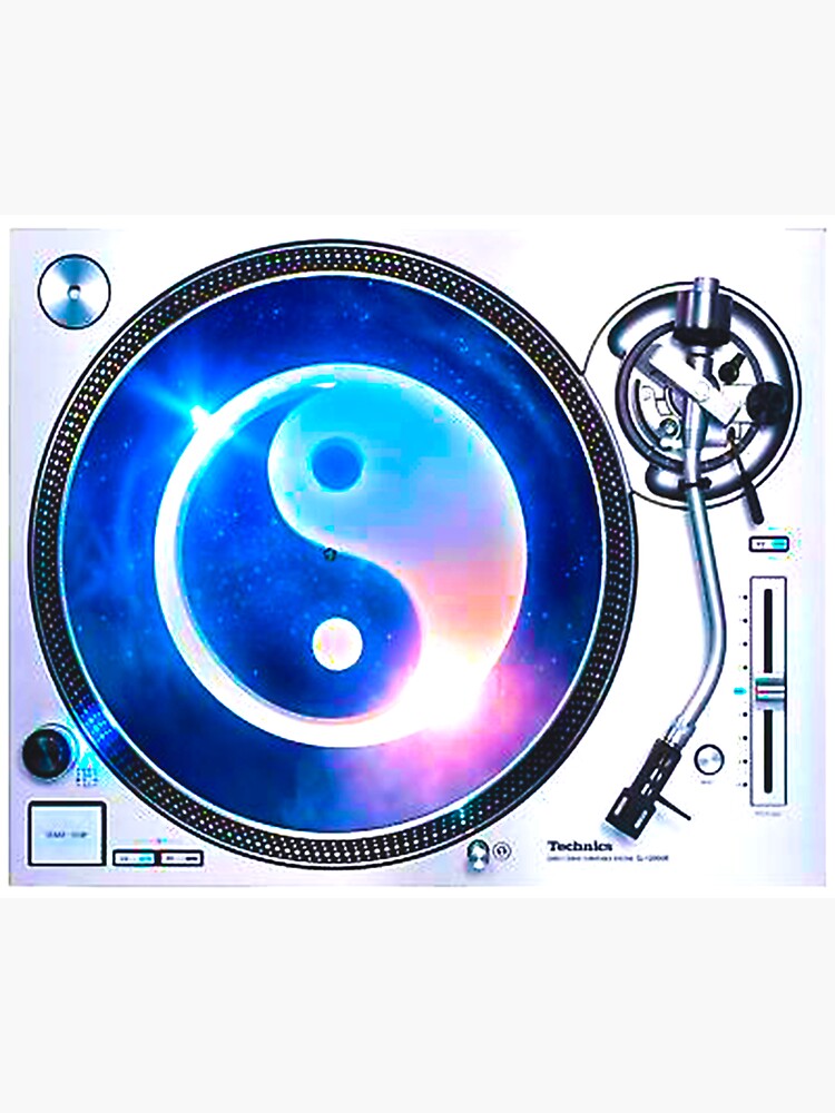 "YIN YANG TURNTABLE" Sticker for Sale by lkthegreat1 Redbubble