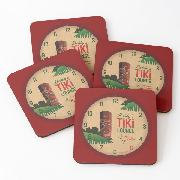 Item preview, It's "Bobby's Tiki Lounge" Cocktail Clock Design designed and sold by BobbyWest1965.