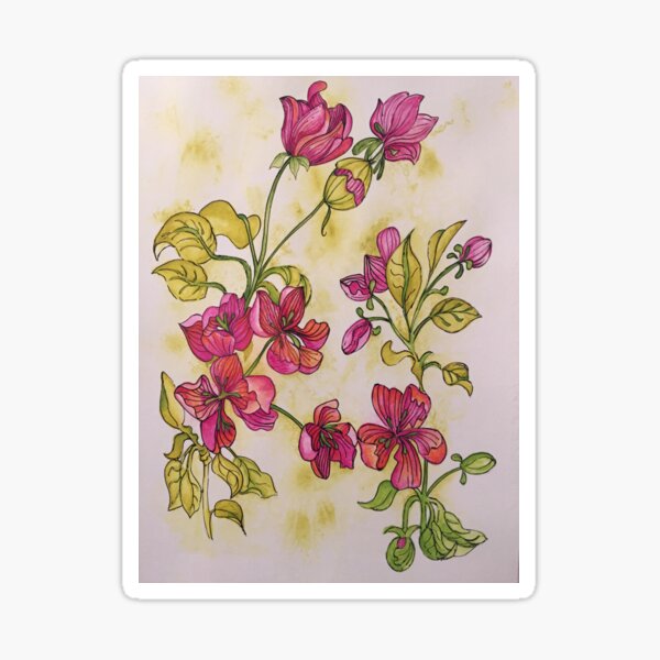 Ink flowers Sticker