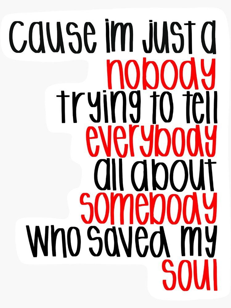 "Nobody Lyrics Casting Crowns" Sticker for Sale by enberens | Redbubble