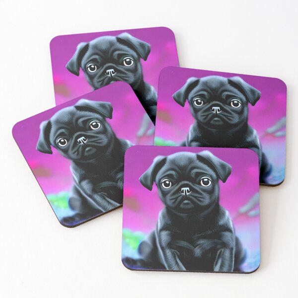 Item preview, Cute black pug puppy designed and sold by The Love Quill.