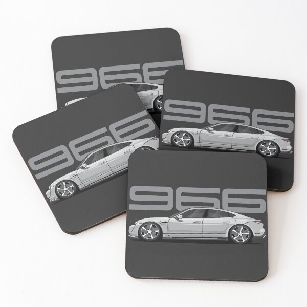 Item preview, Porsche 966 Taycan Illustration Silver/White designed and sold by blackdogshop.