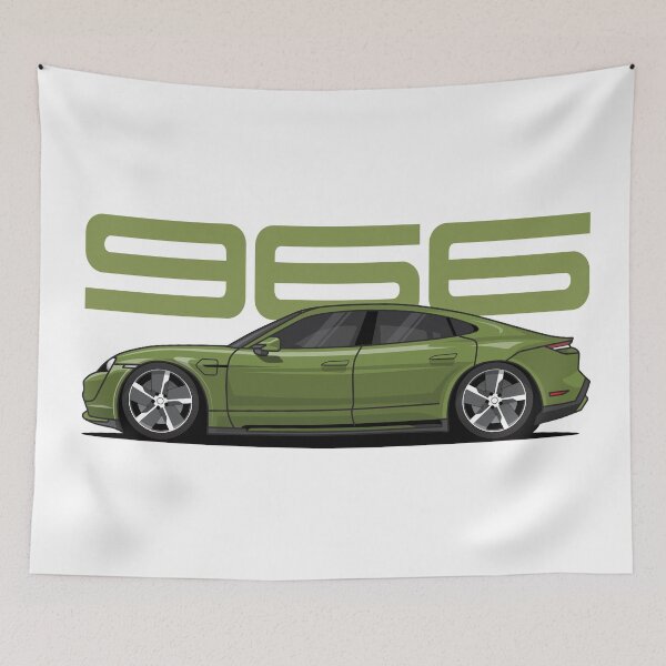 Item preview, Porsche 966 Taycan Illustration Green designed and sold by blackdogshop.