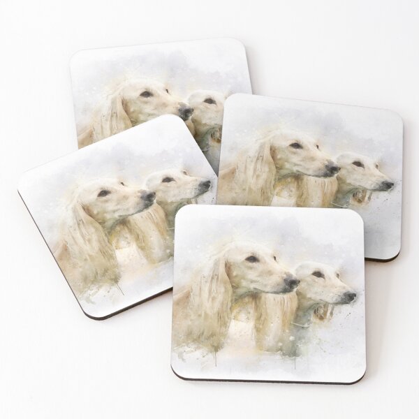 Item preview, Two Saluki watercolor designed and sold by PetsArt.