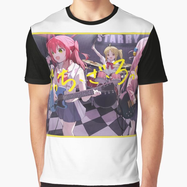Aperçu de l'œuvre anime Bocchi le Rocher ! t-shirt de bande. créée et vendue par lasfar4.