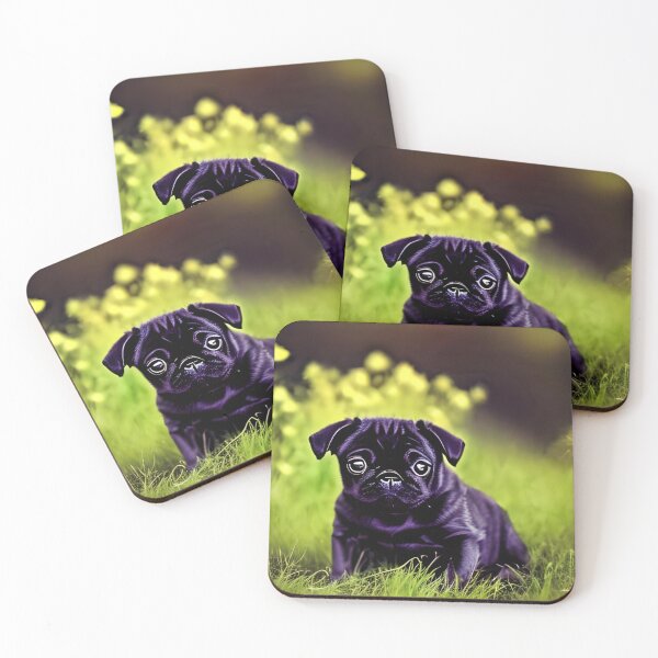 Item preview, Cute black pug puppy V1 designed and sold by The Love Quill.