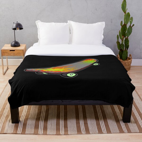 Item preview, Skateboard in flames street art illustration  designed and sold by Crazyideeas.