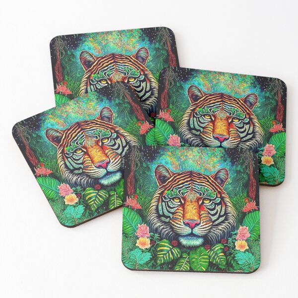 Item preview, Spectral Jungle Tiger designed and sold by zoomzoomies.