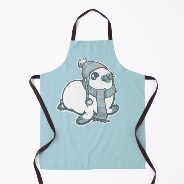 Item preview, Baby Harp Seal Pup Dressed for Winter in Hat and Scarf designed and sold by RJKpoyp.