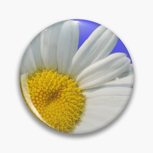 Item preview, White Daisy Flower Close-Up On Electric Blue Background designed and sold by DEC02.