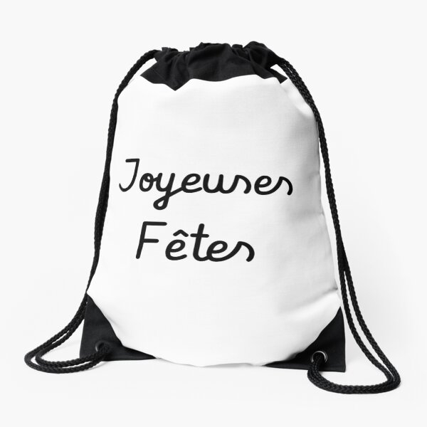 Joyeuses Fêtes Drawstring Bag