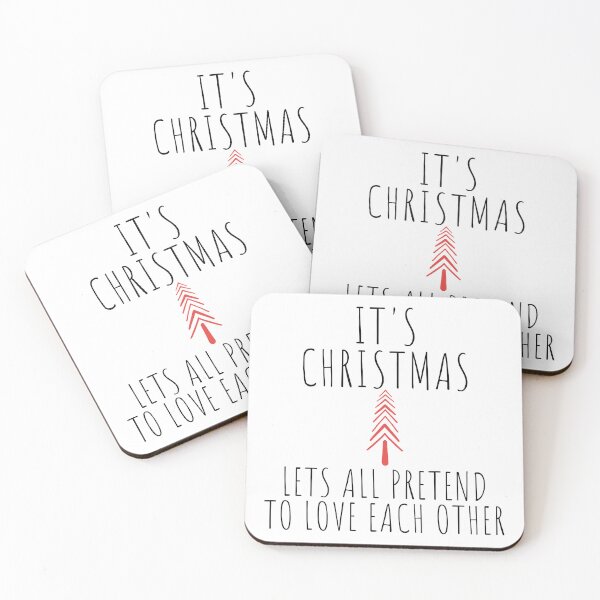 Item preview, Christmas Humor. Rude, Offensive, Inappropriate Christmas Card. It's Christmas Lets All Pretend To Love Each Other designed and sold by That Cheeky Tee.
