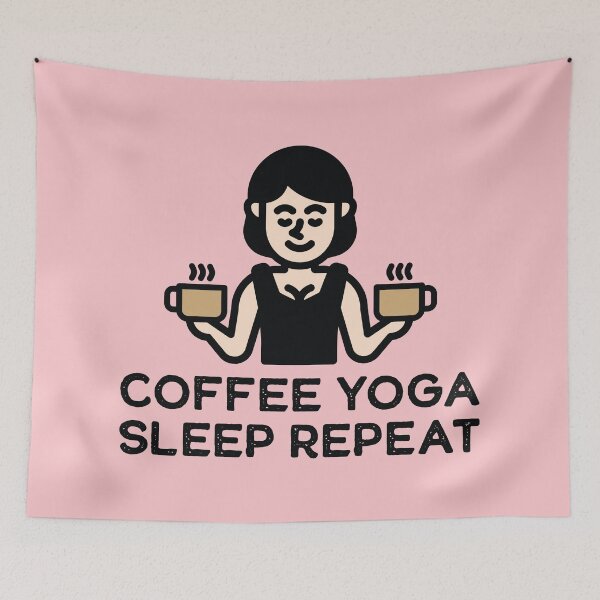 Item preview, Coffee Yoga Sleep Repeat  designed and sold by define design.