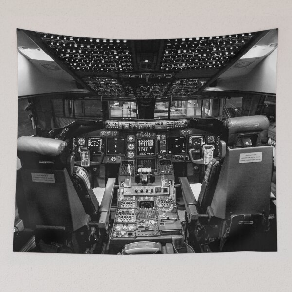Item preview, AVIATION #38 - Airliner Cockpit in Black and White designed and sold by DEL-Productions.