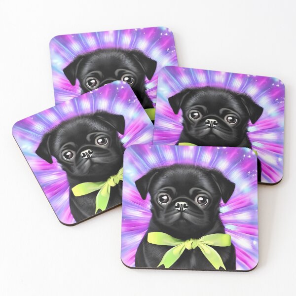 Item preview, Cute black pug puppy V2 designed and sold by The Love Quill.