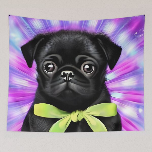 Item preview, Cute black pug puppy V2 designed and sold by The Love Quill.