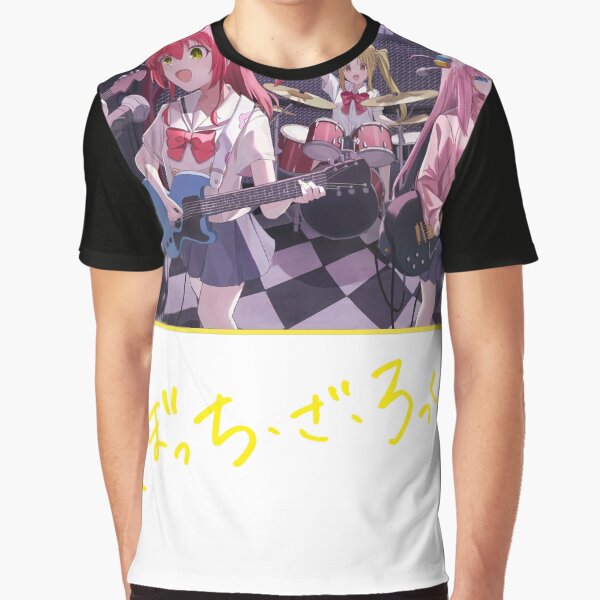 Aperçu de l'œuvre anime Bocchi le Rocher ! t-shirt de bande. créée et vendue par lasfar4.