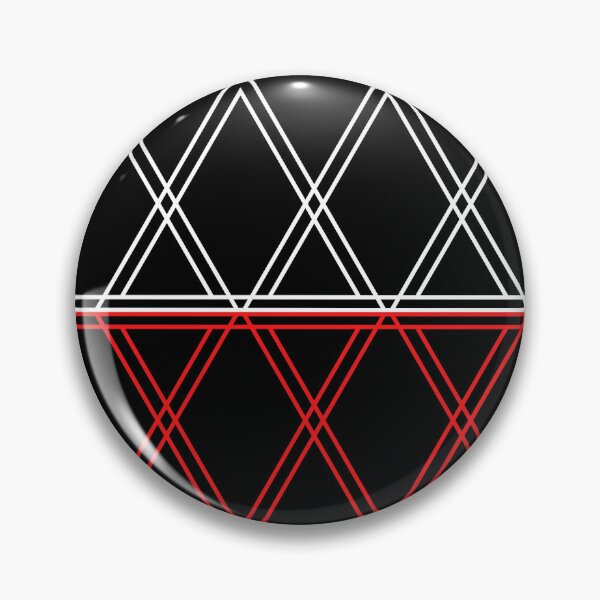Item preview, Red and White Triangles on a Black Background designed and sold by rosaliemillen.