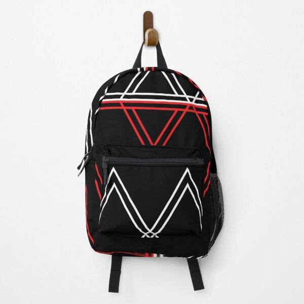 Item preview, Red and White Triangles on a Black Background designed and sold by rosaliemillen.