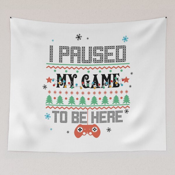 Item preview, I PAUSED MY GAME TO BE HERE Christmas sweater Lights For GAMERS designed and sold by SimoArte.