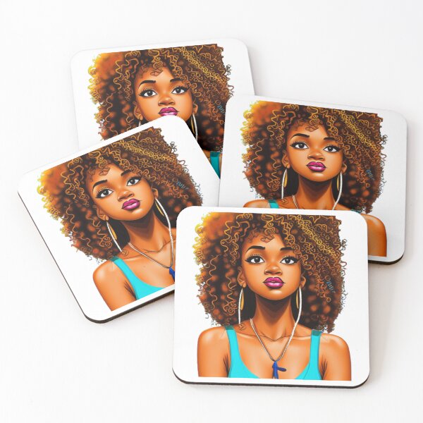 Item preview, Curly Girl Pop Art Brown  designed and sold by Sapphire597.