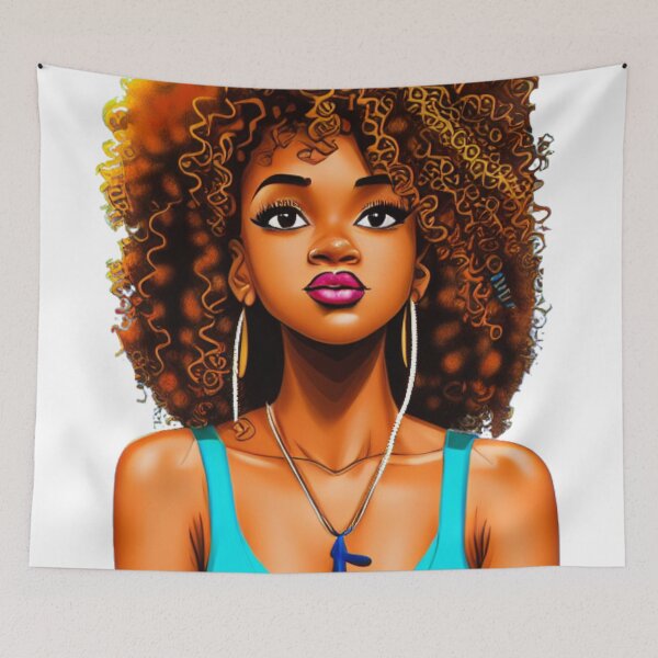 Item preview, Curly Girl Pop Art Brown  designed and sold by Sapphire597.