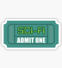 Sci-Fi Movie Ticket Sticker