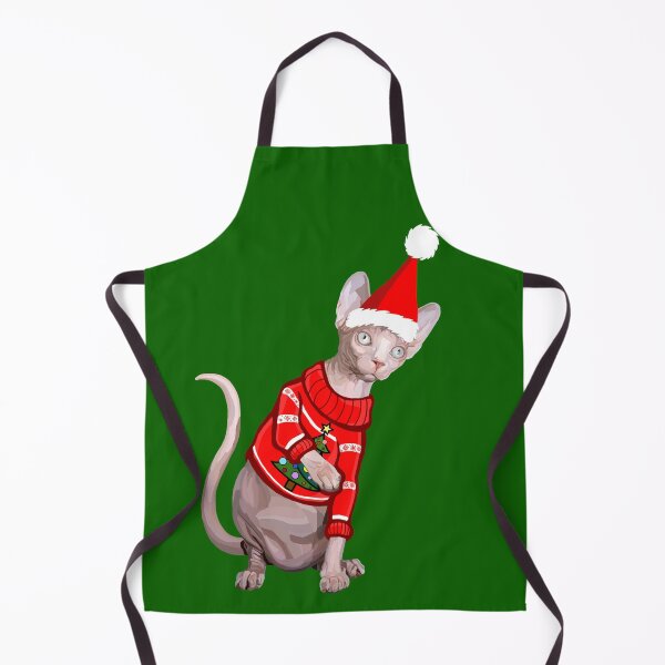 Item preview, Acogedor gato Sphynx navideño designed and sold by Deborah Camp.