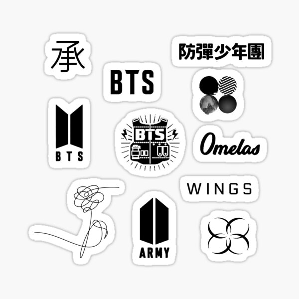 BTS LOGO STICKER PACK (updated!!) Sticker