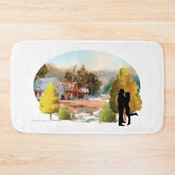 Item preview, Watercolor Painting of Cowboy and Cowgirl Couple designed and sold by It's On Backwards.
