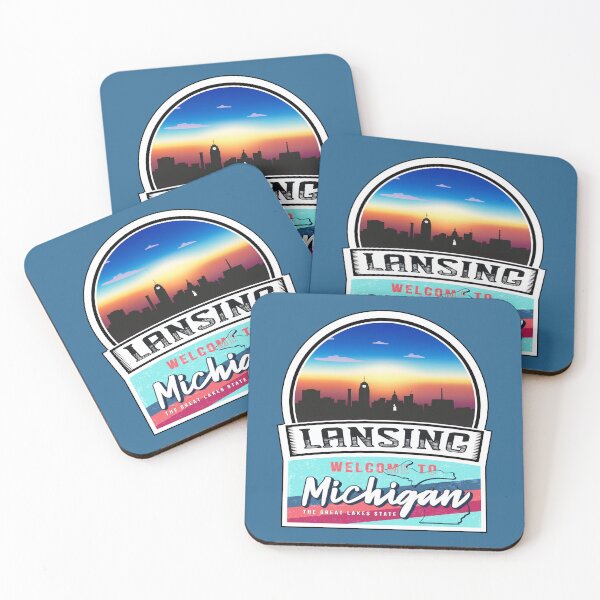 Item preview, Lansing, Welcome to Michigan, The Great Lakes State | Michigan State and Cities Series -27 designed and sold by WorldStateArt.