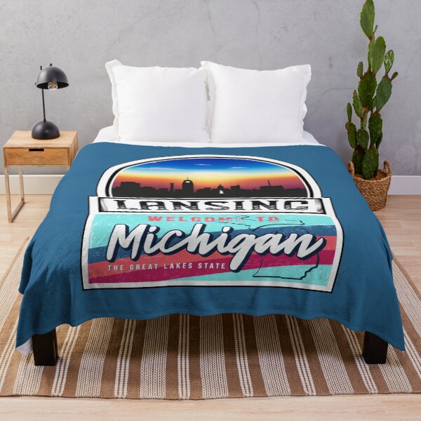 Item preview, Lansing, Welcome to Michigan, The Great Lakes State | Michigan State and Cities Series -27 designed and sold by WorldStateArt.