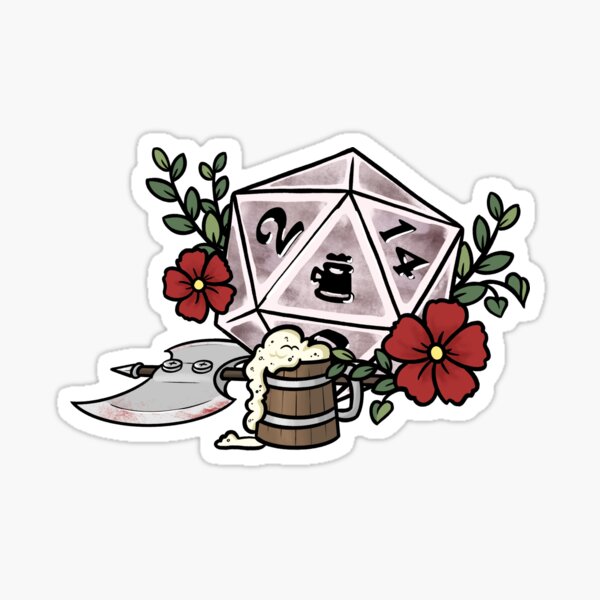 Grog Strongjaw d20 Dice Sticker