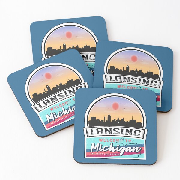 Item preview, Lansing, Welcome to Michigan, The Great Lakes State | Michigan State and Cities Series -28 designed and sold by WorldStateArt.