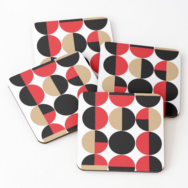 Item preview, Color Block Circles - Black, Red, and Tan designed and sold by pillarGPX.