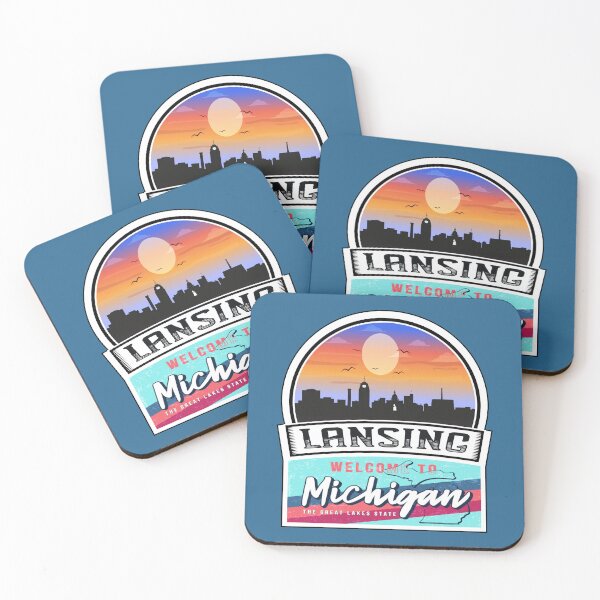 Item preview, Lansing, Welcome to Michigan, The Great Lakes State | Michigan State and Cities Series -31 designed and sold by WorldStateArt.