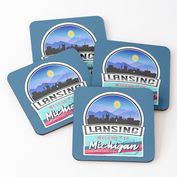 Item preview, Lansing, Welcome to Michigan, The Great Lakes State | Michigan State and Cities Series -33 designed and sold by WorldStateArt.