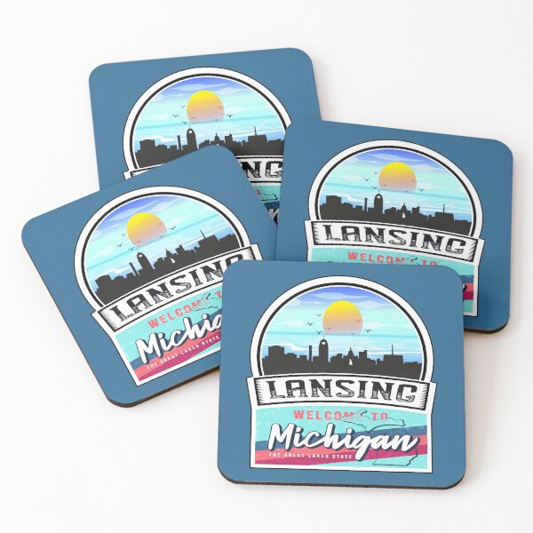 Item preview, Lansing, Welcome to Michigan, The Great Lakes State | Michigan State and Cities Series -34 designed and sold by WorldStateArt.