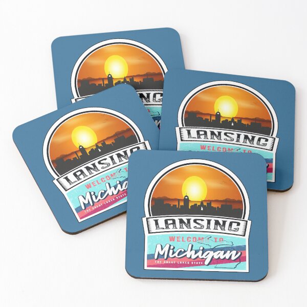 Item preview, Lansing, Welcome to Michigan, The Great Lakes State | Michigan State and Cities Series -35 designed and sold by WorldStateArt.
