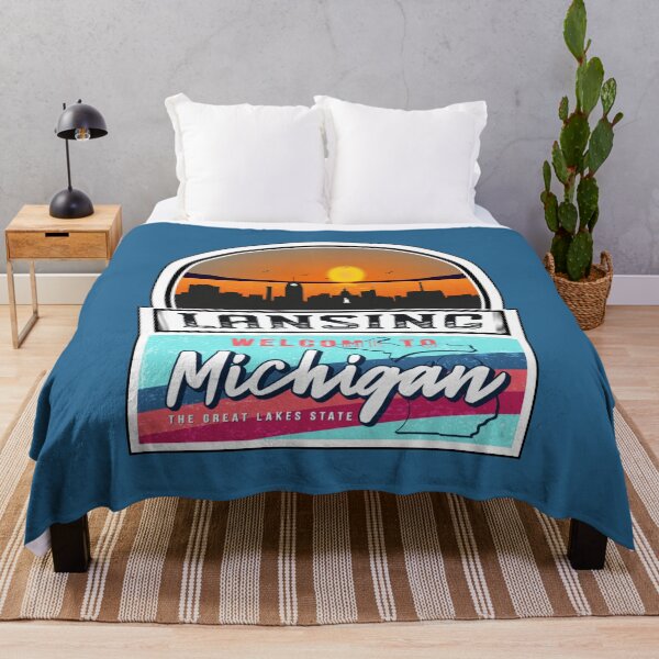 Item preview, Lansing, Welcome to Michigan, The Great Lakes State | Michigan State and Cities Series -36 designed and sold by WorldStateArt.