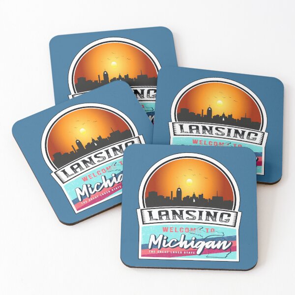 Item preview, Lansing, Welcome to Michigan, The Great Lakes State | Michigan State and Cities Series -37 designed and sold by WorldStateArt.