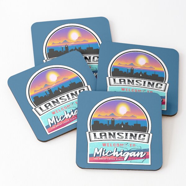 Item preview, Lansing, Welcome to Michigan, The Great Lakes State | Michigan State and Cities Series -38 designed and sold by WorldStateArt.