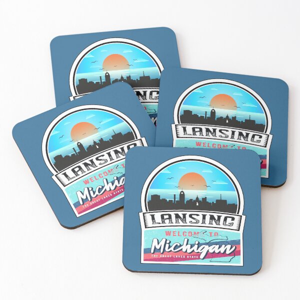 Item preview, Lansing, Welcome to Michigan, The Great Lakes State | Michigan State and Cities Series -39 designed and sold by WorldStateArt.