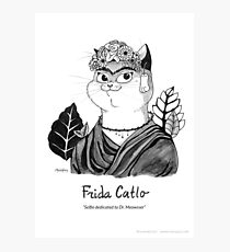 #meowdernart - Frida Catlo Photographic Print