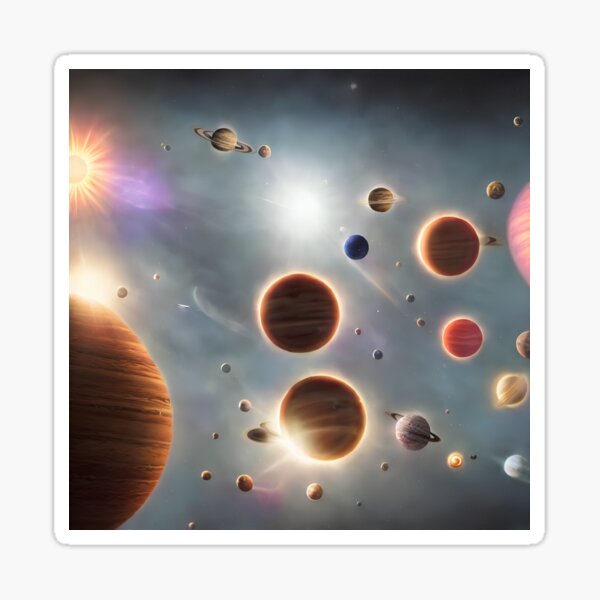 Pegatina «El Sol y sus Planetas» de David-Howells | Redbubble
