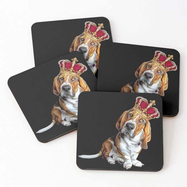 Item preview, Basset Hound King designed and sold by NiftyTees.
